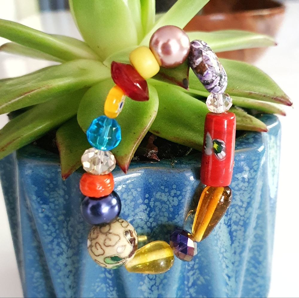 Multicolor Gemstones Stretch Bracelet